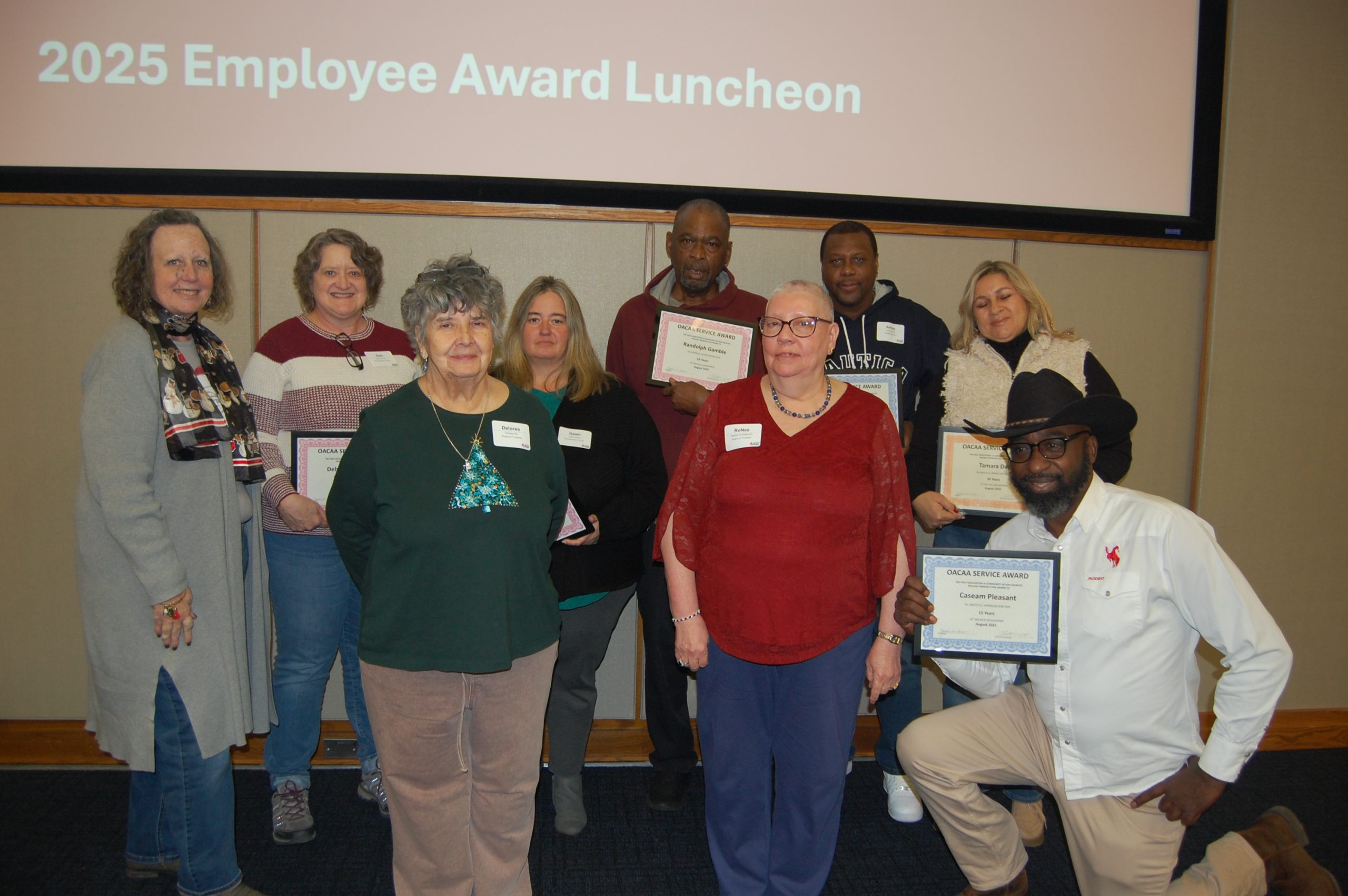 Group of people at awards dinner