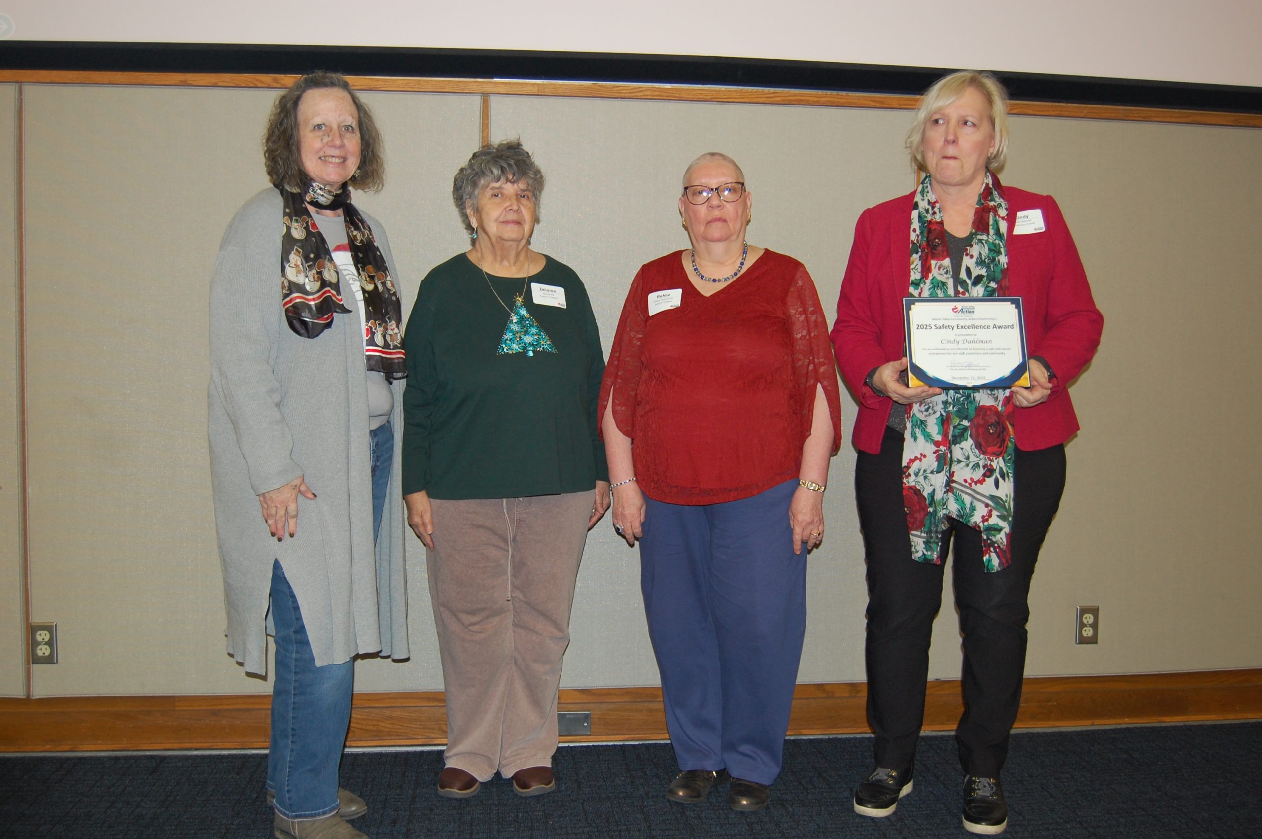 Group of people at awards presentation