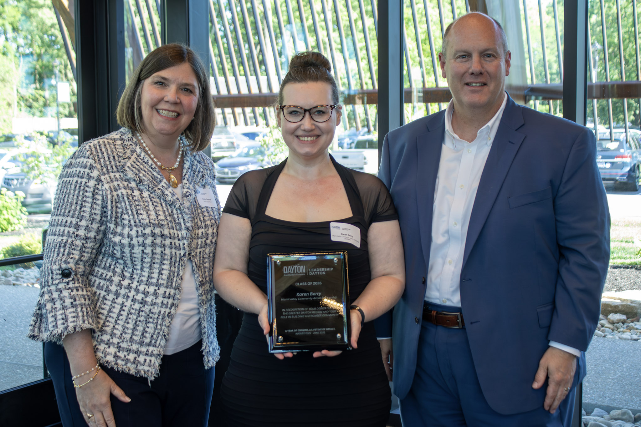 Karen Berry receiving an award